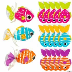 Best Sale 💯 7" x 11 1/2" Tropical Fish Cellophane Bags - 12 Pc. 🧨