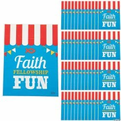 Cheap 🧨 7" x 9 1/2" Bulk Medium Church Carnival Plastic Treat Bags - 50 Pc. 🔥