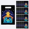 Cheapest ⭐ 7" x 9 1/2" Bulk Medium Neon Nativity Plastic Goody Bags - 50 Pc. 🎁