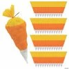 Wholesale ⌛ 7" x 9" 🍬 Candy Corn-Shaped Cellophane Bags - 50 Pc. 😍