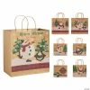 Flash Sale ❤️ 8 1/2" - 11" x 8 1/2" - 11" 1/2" Medium & Large ❄ Christmas Scene Kraft Paper Gift Bag Assortment - 12 Pc. 🎁