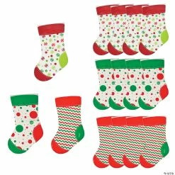 Budget 🔥 8 1/2" x 14" Medium 🎄 Christmas Stocking Plastic Treat Bags - 12 Pc. 🥰