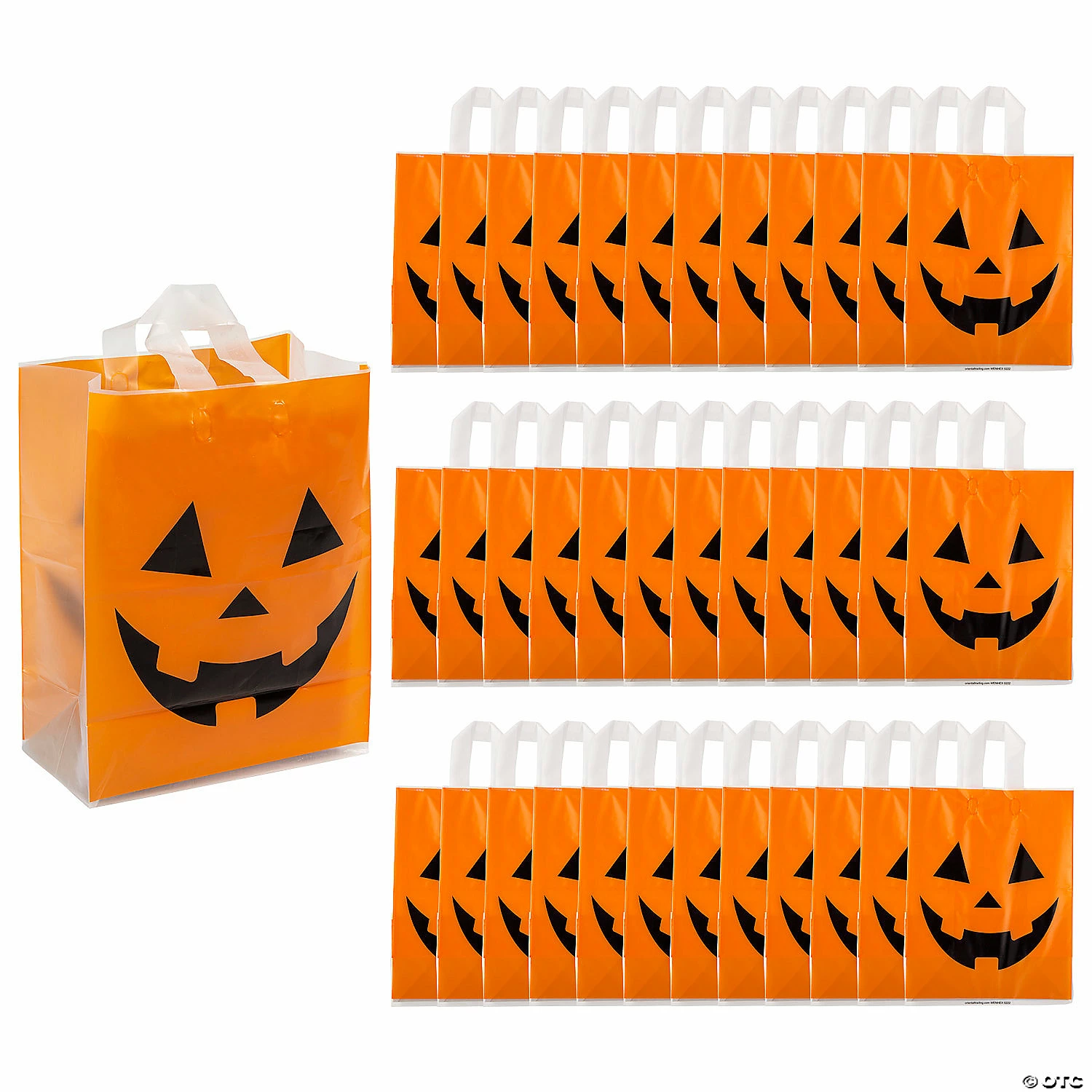 Coupon π 9 1/2" x 12" Large π Halloween Jack-Oβ-Lantern Plastic Tote Bags - 36 Pc. β€οΈ 1 Coupon π 9 1/2" x 12" Large π Halloween Jack-Oβ-Lantern Plastic Tote Bags - 36 Pc. β€οΈ