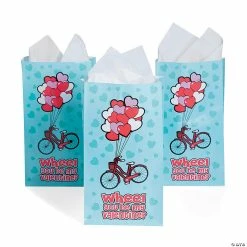 Buy 😉 Bicycle Heart Treat Bags - 12 Pc. 🧨