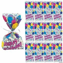 Best Sale 🤩 Birthday Balloon Cellophane Bags - 12 Pc. 💯