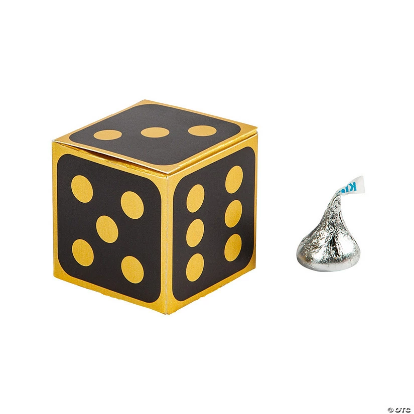 Cheap π Black & Gold Dice Favor Boxes π 1 Cheap π Black & Gold Dice Favor Boxes π
