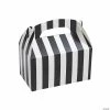 Promo 🎁 Black & White Striped Favor Boxes - 12 Pc. ✔️