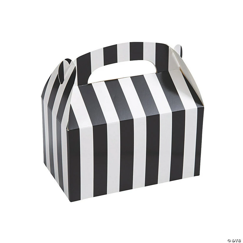 Promo ๐ Black & White Striped Favor Boxes - 12 Pc. โ๏ธ 1 Promo ๐ Black & White Striped Favor Boxes - 12 Pc. โ๏ธ