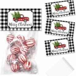 Best Pirce ✨ Black Buffalo Plaid 🎅 Christmas Truck Bag Toppers 40pc. by AmandaCreation 👍