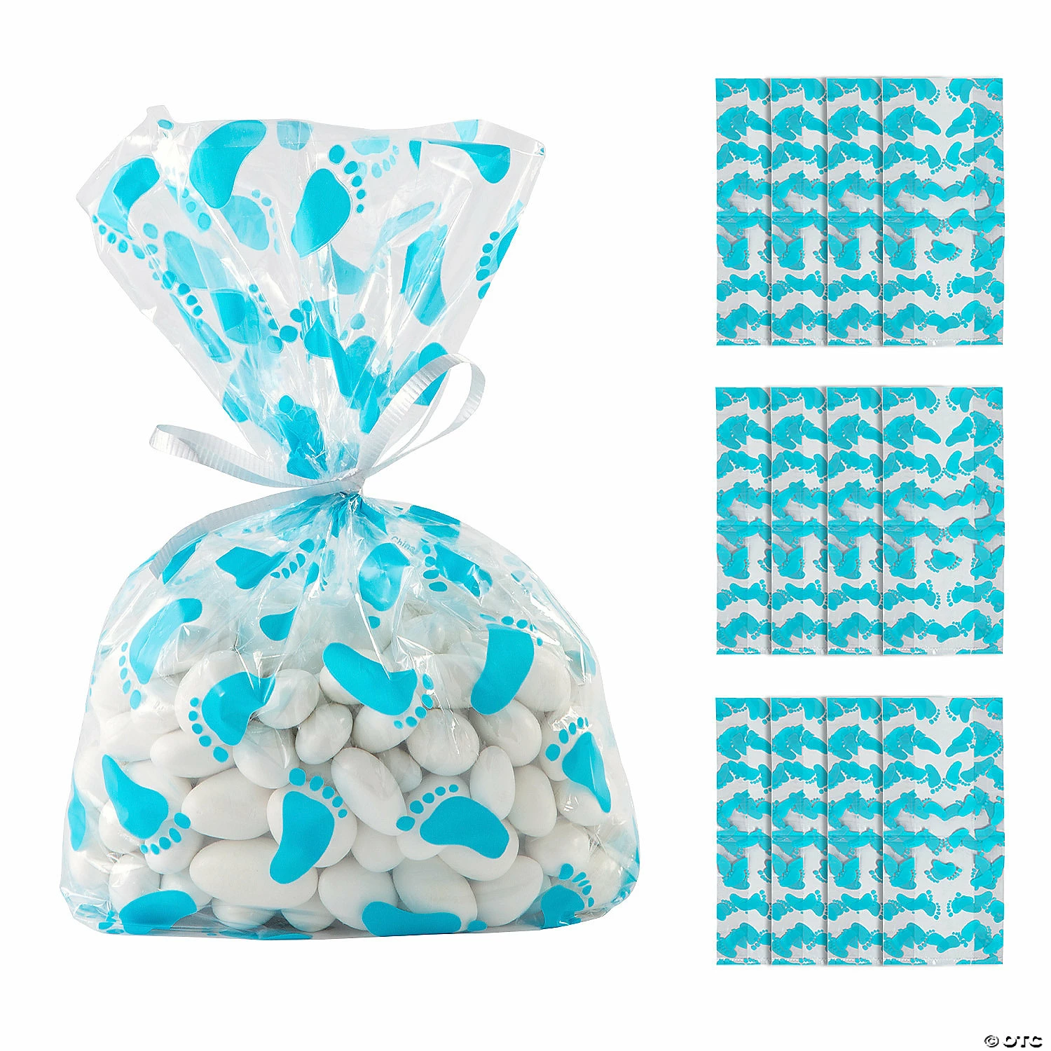 New ๐ Blue Baby Footprint Cellophane Bags - 12 Pc. ๐ 1 New ๐ Blue Baby Footprint Cellophane Bags - 12 Pc. ๐