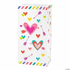 Coupon 😉 Bright Valentine’s Day Paper Treat Bags - 12 Pc. 🔥