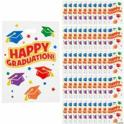 Wholesale 🤩 Bulk 12" x 17" Large Elementary Graduation Plastic Goody Bags – 50 Pc. 🤩