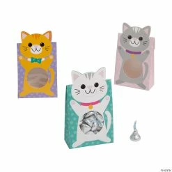 Hot Sale 💯 Cat Party Favor Boxes with Window – 12 Pc. 🎁