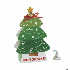 Cheap 🧨 Christmas Tree with Bell Treat Boxes - 12 Pc. 👏