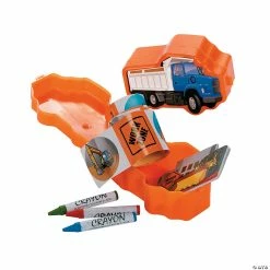 Best reviews of 🔔 Construction Truck Stationery Pre-Filled Favor Containers - 12 Pc. ✔️
