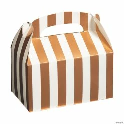 Coupon 💯 Copper Foil Striped Favor Boxes - 12 Pc. ⭐