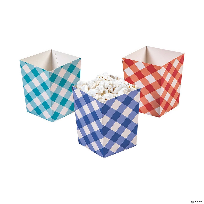 Buy β¨ County Fair Gingham Popcorn Boxes - 24 Pc. 𧨠1 Buy β¨ County Fair Gingham Popcorn Boxes - 24 Pc. π§¨