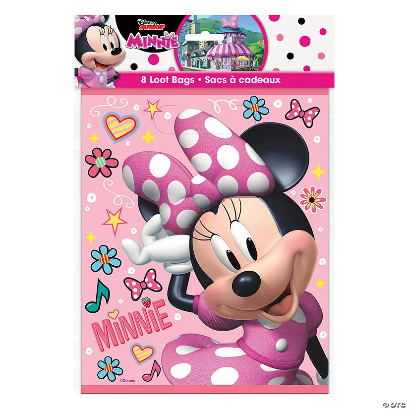 New π Disney's Minnie Mouse Plastic Loot Bags - 8 Pc. π 1 New π Disney's Minnie Mouse Plastic Loot Bags - 8 Pc. π