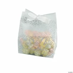 Discount 😍 Frosted Silver Wedding Treat Bags - 48 Pc. 🤩