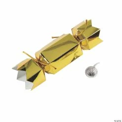 Wholesale 💯 Metallic Cylinder Favor Boxes with Ties - 24 Pc. 😉