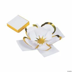New 💯 Gold Foil Flowers in Favor Boxes - 24 Pc. 💯
