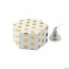 Hot Sale ✔️ Gold Polka Dot Hexagon Favor Boxes - 24 Pc. ⭐