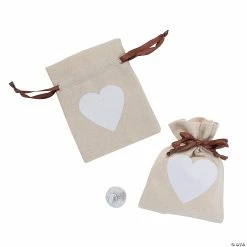 Best deal π Heart Drawstring Favor Bags - 12 Pc. π