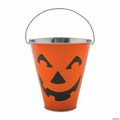New 🔔 Jack-O'-Lantern Galvanized Pails - 12 Pc. 🛒