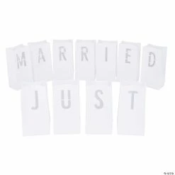 Cheap ๐ฏ Just Married Paper Luminary Bags - 11 Pc. โ๏ธ