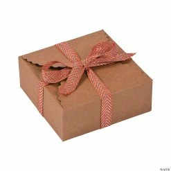 Budget ⭐ Kraft Paper Scalloped Edge Favor Boxes - 24 Pc. 🥰
