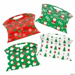 New 😍 Large 🎁 Christmas Pillow Boxes with Handle - 12 Pc. ⭐