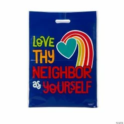 Best deal ✔️ Large Love Thy Neighbor Plastic Goody Bags - 50 Pc. 🛒
