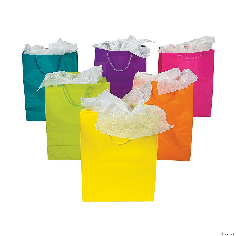 New π Large Neon Paper Gift Bags - 12 Pc. π₯° 1 New π Large Neon Paper Gift Bags - 12 Pc. π₯°