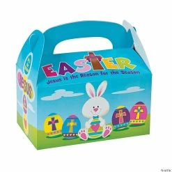 Cheapest 🧨 Large Religious Bunny Favor Boxes - 12 Pc. 👍