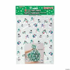 Discount ❤️ Large Snowman Cellophane Gift Bags - 4 Pc. 👍