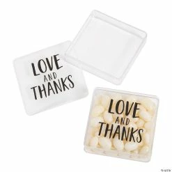 New 🔥 Love & Thanks Square Favor Containers - 50 Pc. 🥰