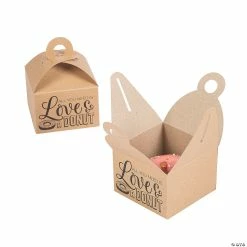 Promo 🔥 Love Donut Favor Boxes with Handle - 12 Pc. 🥰