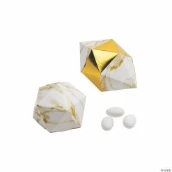 New 😍 Marble Geometric Favor Boxes - 24 Pc. ✔️
