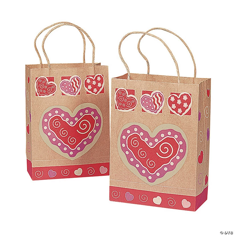Outlet ✨ Medium Brown Valentine Gift Bags - 12 Pc. ❤️ 1 Outlet ✨ Medium Brown Valentine Gift Bags - 12 Pc. ❤️