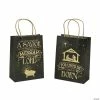 Discount ❤️ Medium Religious 🎄 Christmas Kraft Paper Gift Bags 🎁
