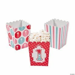 Outlet 👏 Mini 1st 🥳 Birthday Circus Popcorn Boxes - 24 Pc. ⭐