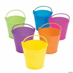 Cheap ๐ฏ Mini Colored Favor Pails - 12 Pc. ๐ฅ