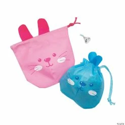 Budget 🛒 Mini Easter Drawstring Bags - 12 Pc. 😍