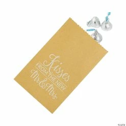 Budget 🎁 Mini Kisses from Mr & Mrs Favor Bags - 50 Pc. 🔥