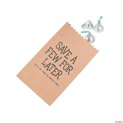 Flash Sale 💯 Mini Kraft Paper 🍬 Candy Bar Favor Bags - 50 Pc. 😀