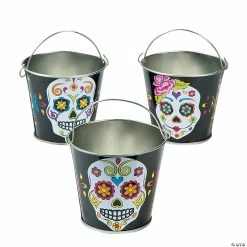 Hot Sale 🤩 Mini Neon Day of the Dead Pails - 12 Pc. ✨