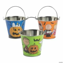 Buy 🎉 Mini Peanuts® 🦇 Halloween Favor Pails - 12 Pc. 🎁