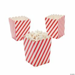 Cheapest 🛒 Mini Striped Popcorn Boxes - 24 Pc. ❤️