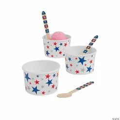 Top 10 🔥 Patriotic Star Ice Cream Cups with Spoons – 12 Ct. 🧨