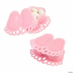 Best Sale 🥰 Pink Baby Foot Favor Boxes - 12 Pc. 🎉